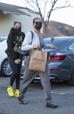 JORDYN WOODS Oot with Her Sister JODIE at Erewhon Organic in Calabasas 03/21/2021