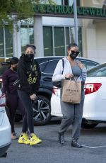 JORDYN WOODS Oot with Her Sister JODIE at Erewhon Organic in Calabasas 03/21/2021