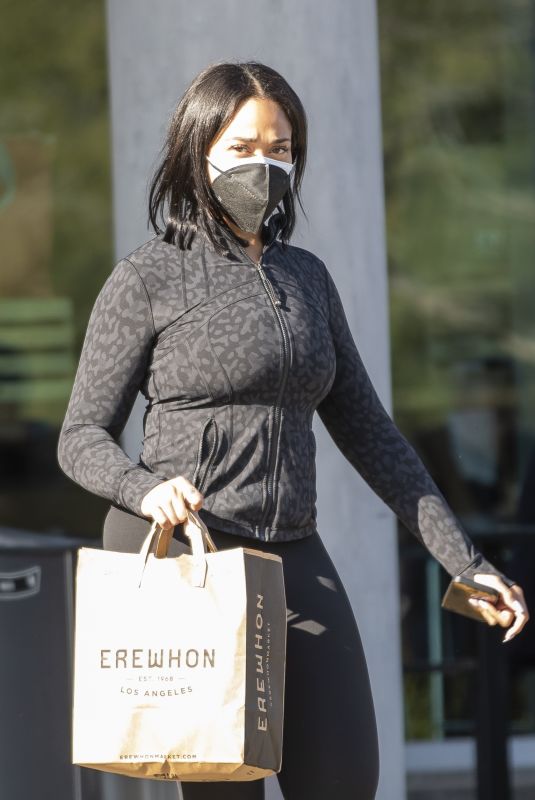 JORDYN WOODS Wearing a Mask Out in Calabasas 03/18/2021