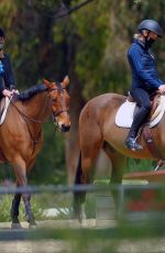 JULIA CAREY at Horse Riding Session in Pacific Palisades 03/25/2021