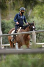 JULIA CAREY at Horse Riding Session in Pacific Palisades 03/25/2021
