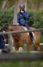 JULIA CAREY at Horse Riding Session in Pacific Palisades 03/25/2021