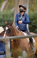 JULIA CAREY at Horse Riding Session in Pacific Palisades 03/25/2021