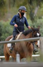 JULIA CAREY at Horse Riding Session in Pacific Palisades 03/25/2021