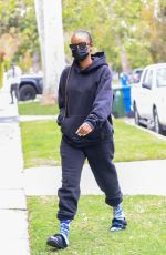 JUSTINE SKYE Heading to Pilates Session in Los Angeles 03/25/2021