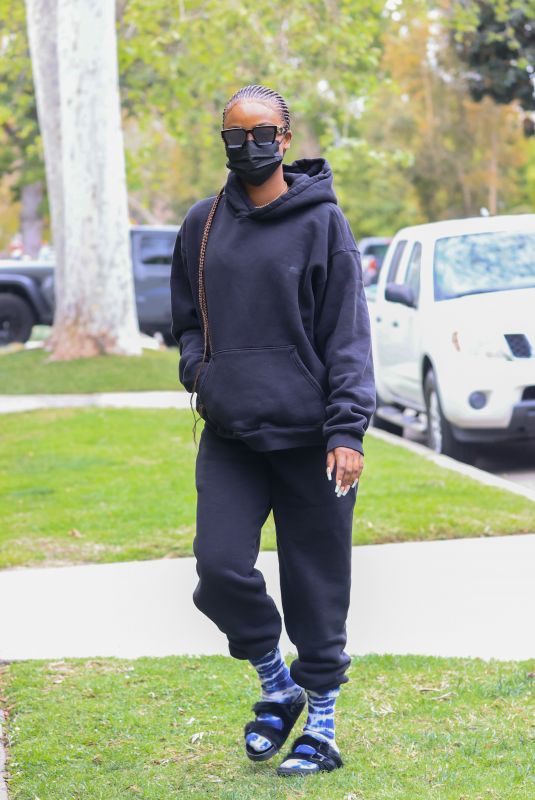JUSTINE SKYE Heading to Pilates Session in Los Angeles 03/25/2021
