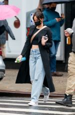 KACEY MUSGRAVES in Ripped Denim Out in New York 03/28/2021