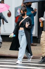 KACEY MUSGRAVES in Ripped Denim Out in New York 03/28/2021