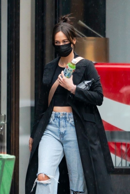 KACEY MUSGRAVES in Ripped Denim Out in New York 03/28/2021