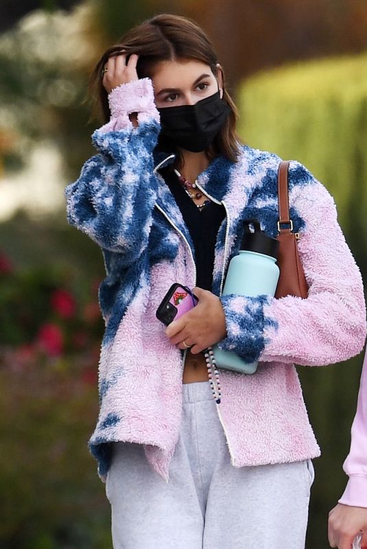 KAIA GERBER Heading to a Friend