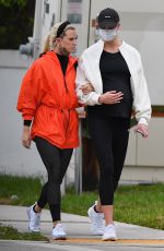 KARLIE KLOSS Out with Friend in Miami Beach 03/09/2021