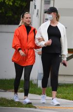 KARLIE KLOSS Out with Friend in Miami Beach 03/09/2021