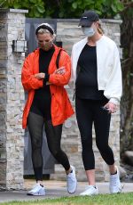 KARLIE KLOSS Out with Friend in Miami Beach 03/09/2021