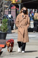 KATE BOCK Out with Her Dog Vestry in New York 03/15/2021