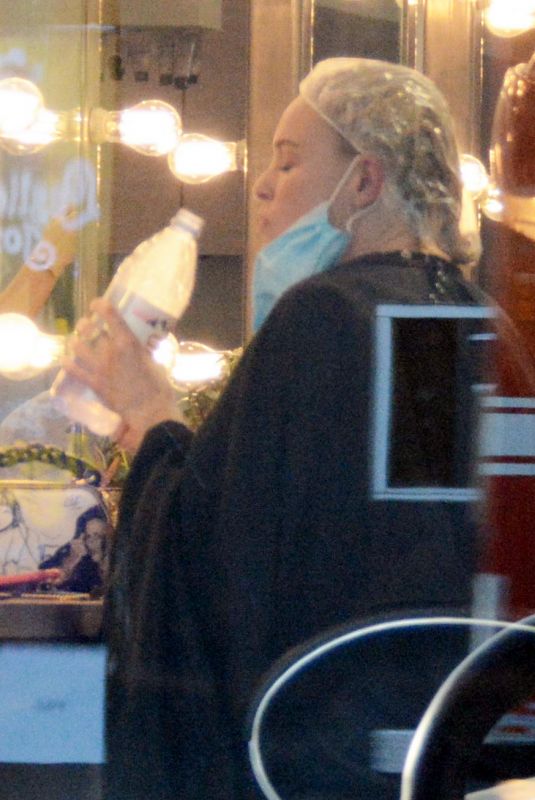 KATE BOSWORTH at a Hair Salon in Los Angeles 02/25/2021