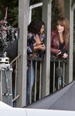 KATEY SAGAL and TAMALA JONES on the Set of Rebel in Los Angeles 03/25/2021