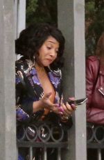 KATEY SAGAL and TAMALA JONES on the Set of Rebel in Los Angeles 03/25/2021