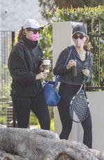 KATHERINE and CHRISTINA SCHWARZENEGGER Leaves Tennis Court in Brentwood 03/11/2021