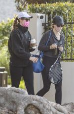 KATHERINE and CHRISTINA SCHWARZENEGGER Leaves Tennis Court in Brentwood 03/11/2021