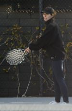 KATHERINE SCHWARZENEGGER at a Tennis Court in Santa Monica 03/23/2021