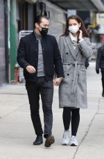 KATIE HOLMES and Emilio Vitolo Jr. Out in New York 03/01/2021
