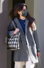 KATIE HOLMES Leaves an Office Building in New York 03/15/2021