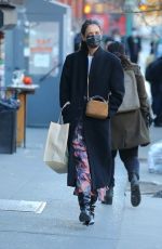 KATIE HOLMES Out Shopping in New York 03/05/2021