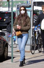 KATIE HOLMES Out Shopping in New York 03/14/2021