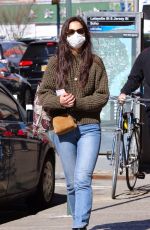 KATIE HOLMES Out Shopping in New York 03/14/2021