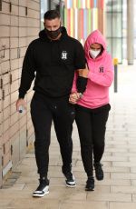 KATIE PRICE Arrives at a Studios in Leeds Dock 03/10/2021