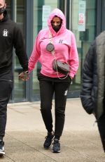 KATIE PRICE Arrives at a Studios in Leeds Dock 03/10/2021