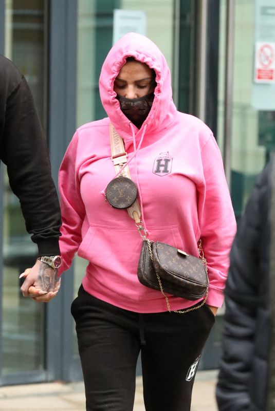KATIE PRICE Arrives at a Studios in Leeds Dock 03/10/2021