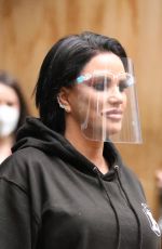 KATIE PRICE Leaves a Hair Salon in Leeds 03/10/2021