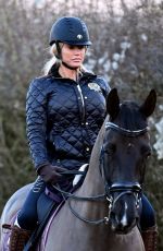 KATIE PRICE Out Riding a Horse in London 02/28/2021