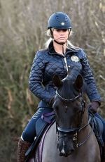 KATIE PRICE Out Riding a Horse in London 02/28/2021