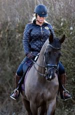 KATIE PRICE Out Riding a Horse in London 02/28/2021