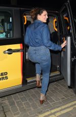 KELLY BROOK in Double Denim Leaves Global Radio in London 03/12/2021