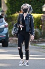 KELLY OSBOURNE Leaves Her Brother Jack House in Los Angeles 03/21/2021