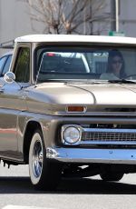 KENDALL JENNER Out Driving in Her Vintage Truck in Los Angeles 03/06/2021