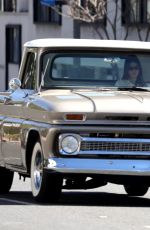 KENDALL JENNER Out Driving in Her Vintage Truck in Los Angeles 03/06/2021