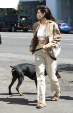 KENDALL JENNER Out with Her Dog in West Hollywood 03/26/2021