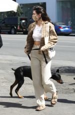 KENDALL JENNER Out with Her Dog in West Hollywood 03/26/2021