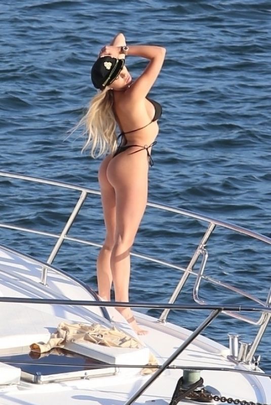 KHLOE TERAE in Swimsuit for 138 Brand at a Boat in Marina Del Rey 03/30/2021