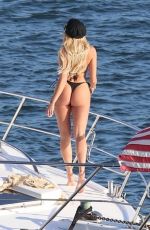 KHLOE TERAE in Swimsuit for 138 Brand at a Boat in Marina Del Rey 03/30/2021