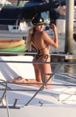 KHLOE TERAE in Swimsuit for 138 Brand at a Boat in Marina Del Rey 03/30/2021