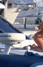 KHLOE TERAE in Swimsuit for 138 Brand at a Boat in Marina Del Rey 03/30/2021