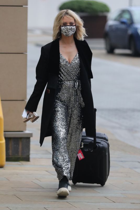 KIMBERLY WYATT Arrives at Dock 10 Studios in Media City in Salford 03/20/2021