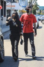 KORTNEY KARDASHIAN and Travis Barker Out in West Hollywood 03/26/2021