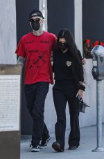KORTNEY KARDASHIAN and Travis Barker Out in West Hollywood 03/26/2021