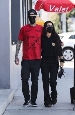 KORTNEY KARDASHIAN and Travis Barker Out in West Hollywood 03/26/2021